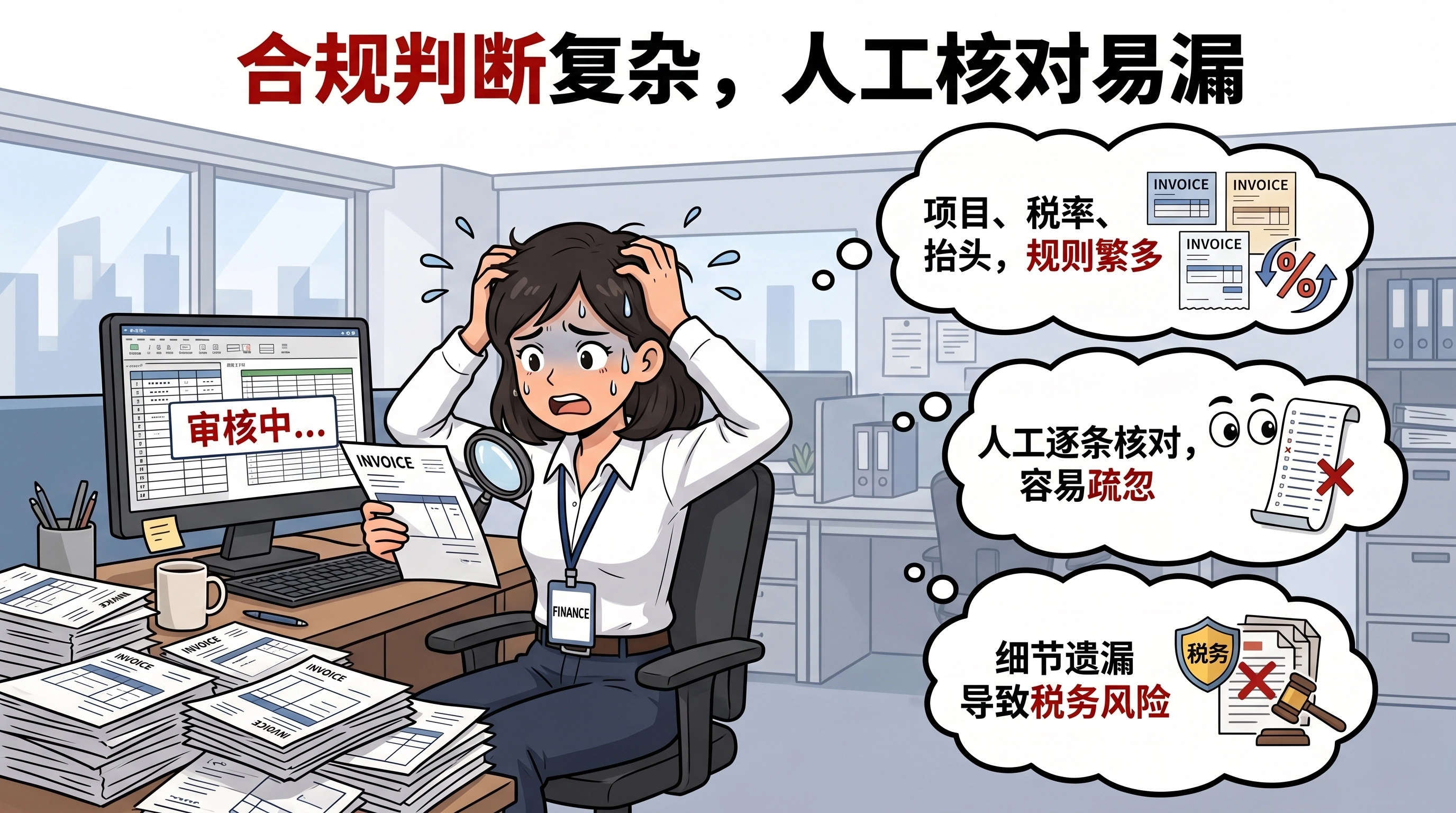 商务发票核对漫画.png