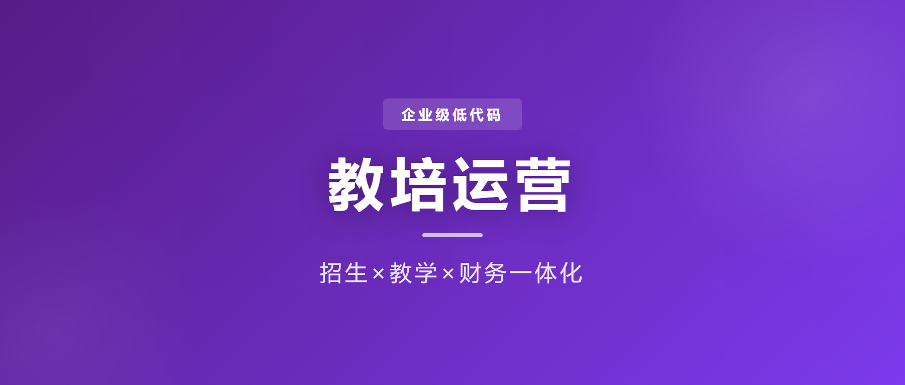 企业级低代码解决方案：成人教育管理