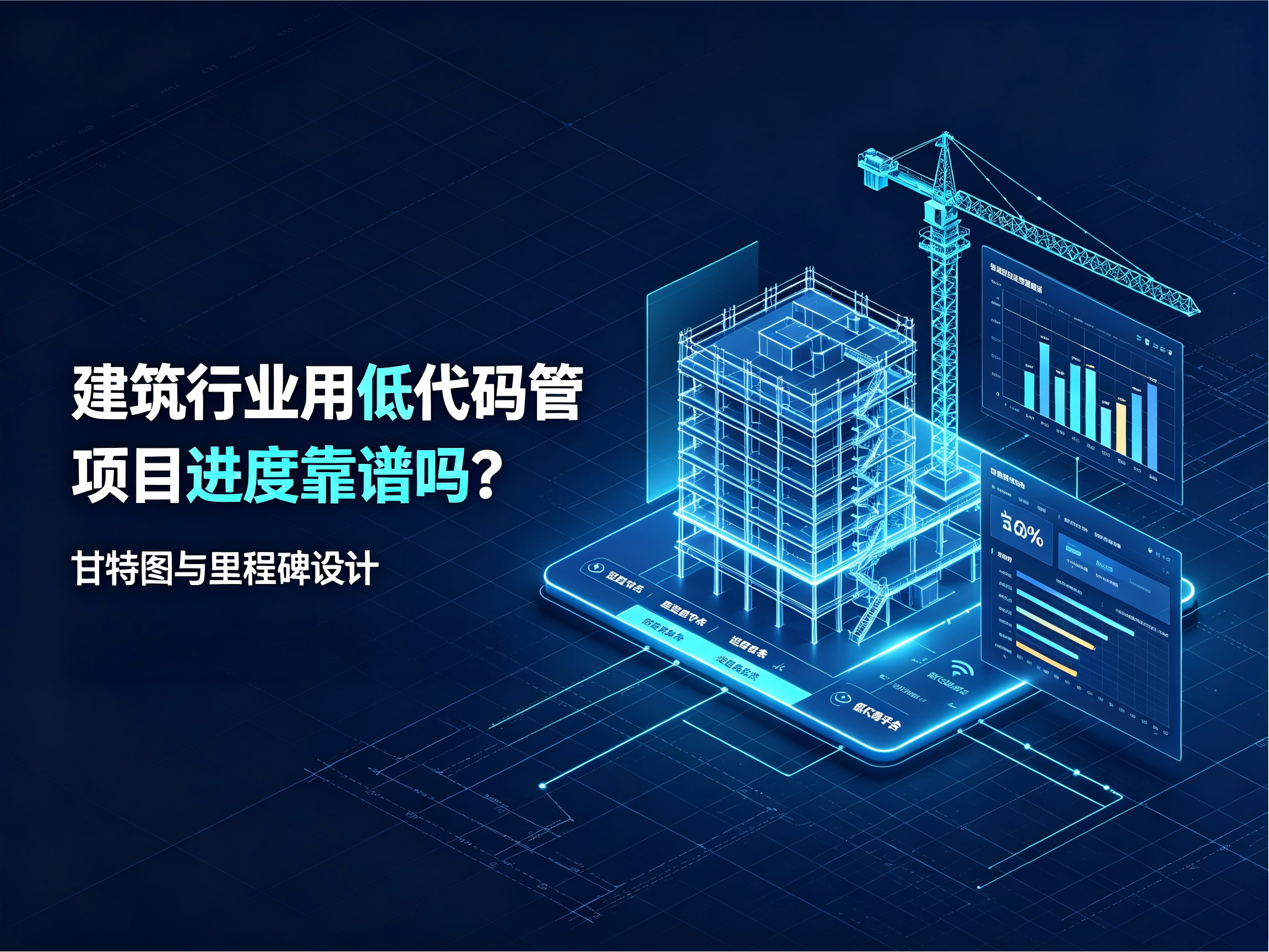 建筑行业用低代码管项目进度靠谱吗？甘特图与里程碑设计