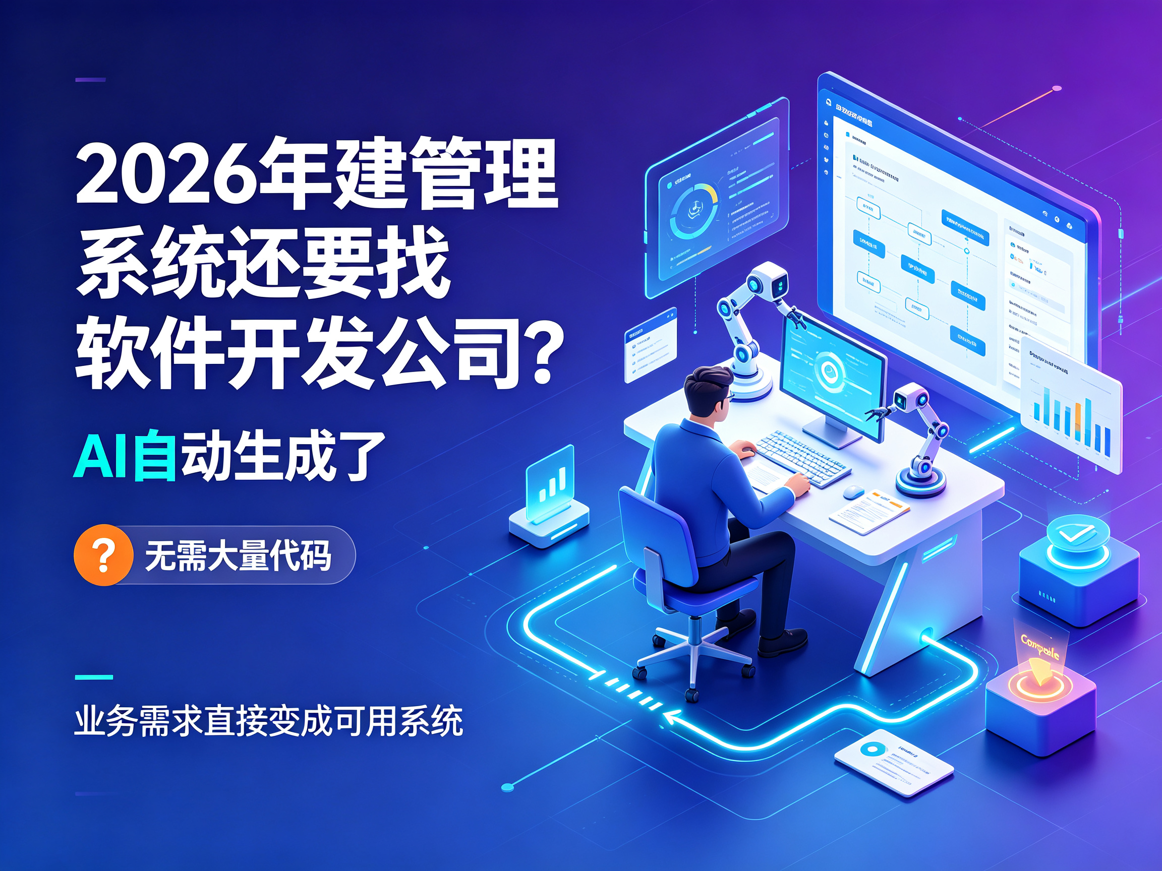 2026年建管理系统还要找软件开发公司？AI自动生成了