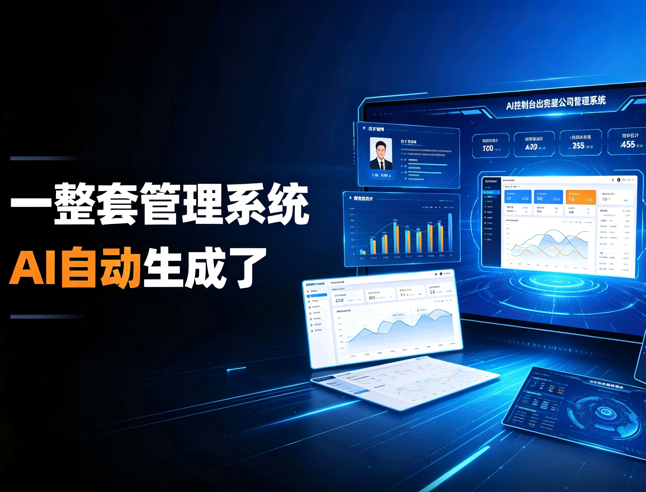 一整套管理系统，AI自动生成了