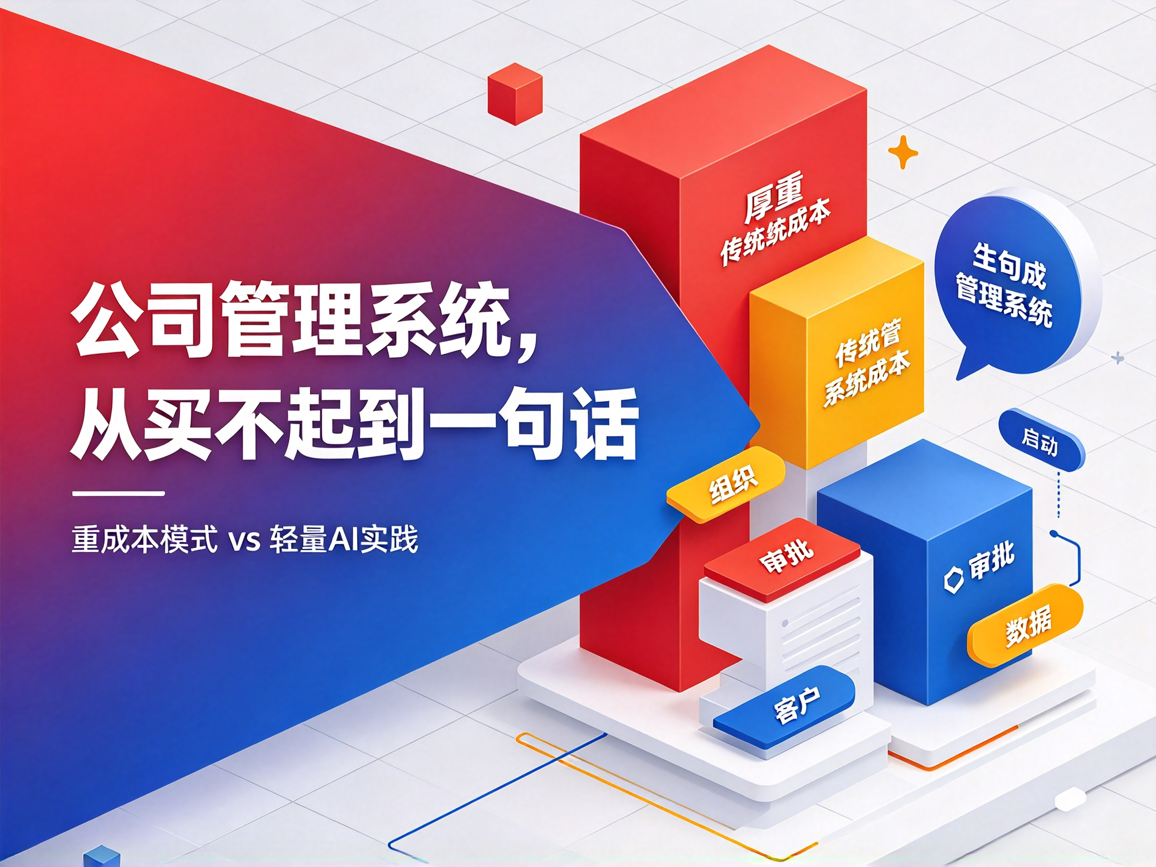 公司管理系统，从买不起到一句话