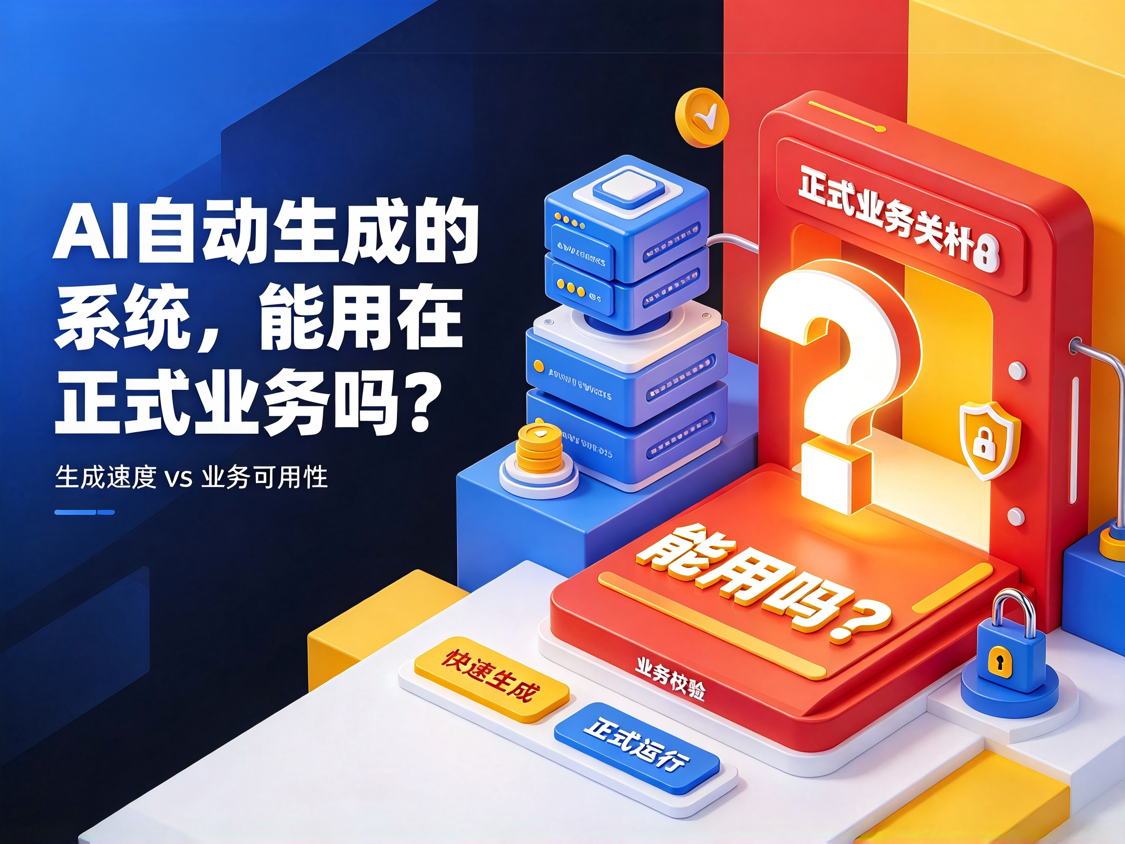 AI自动生成的系统，能用在正式业务吗？