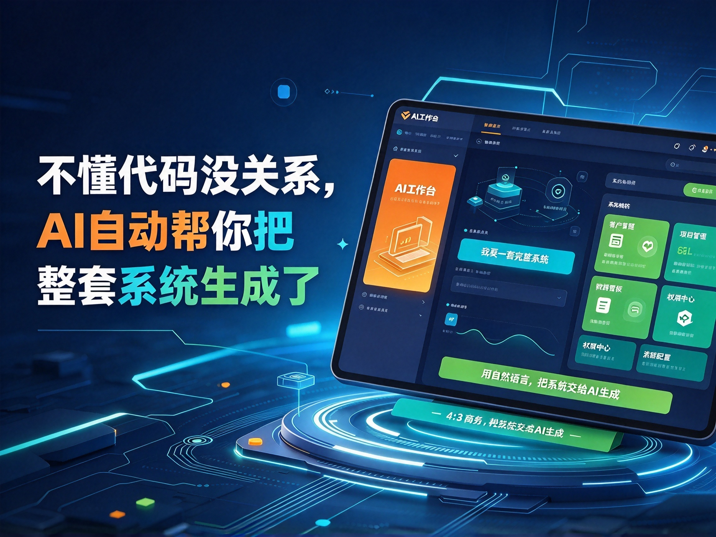 不懂代码没关系，AI自动帮你把整套系统生成了