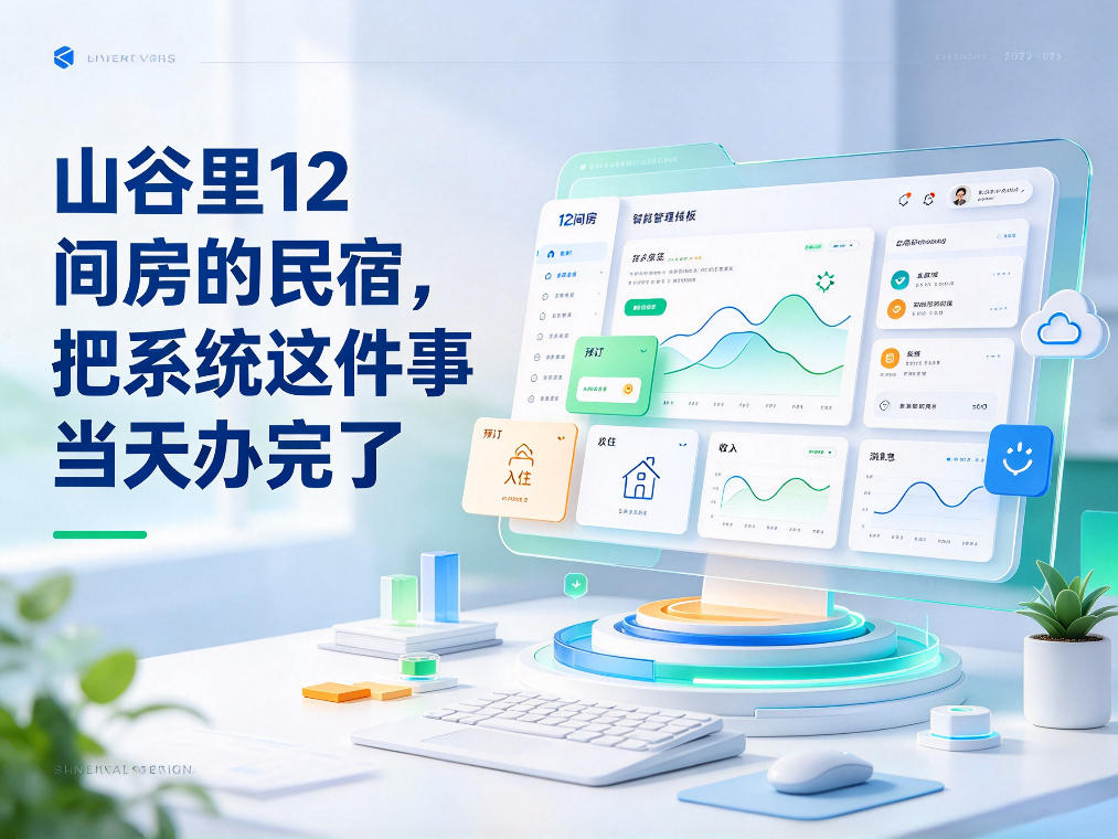 山谷里12间房的民宿,把系统这件事当天办完了